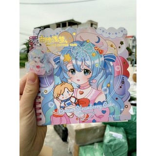 Sổ lò xo vuông có móc charm