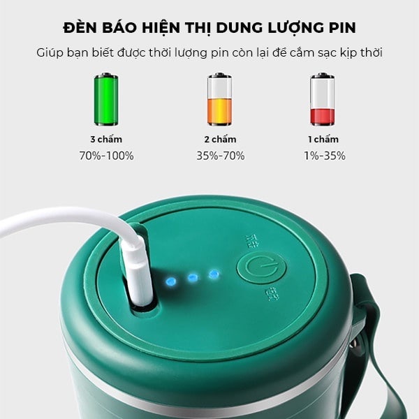 Ảnh Máy xay sinh tố cầm tay mini đa năng YOICE 6 lưỡi cối thủy tinh dung tích 300ml [HÀNG CHÍNH HÃNG - BẢO HÀNH 1 NĂM] 4