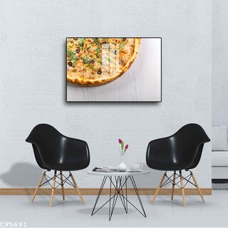 Tranh Treo Tường Pizza Nghệ Thuật - Tranh Laminate Tráng Gương