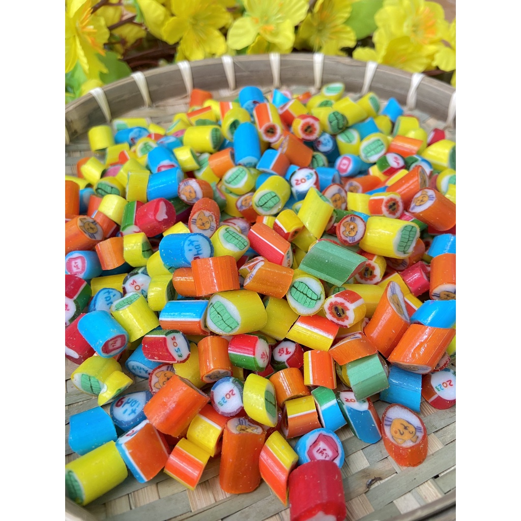 Kẹo ngậm hương trái cây được tạo hình nghệ thuật ( túi 60 gr ) kẹo viên kẹo cứng tạo hình thủ công