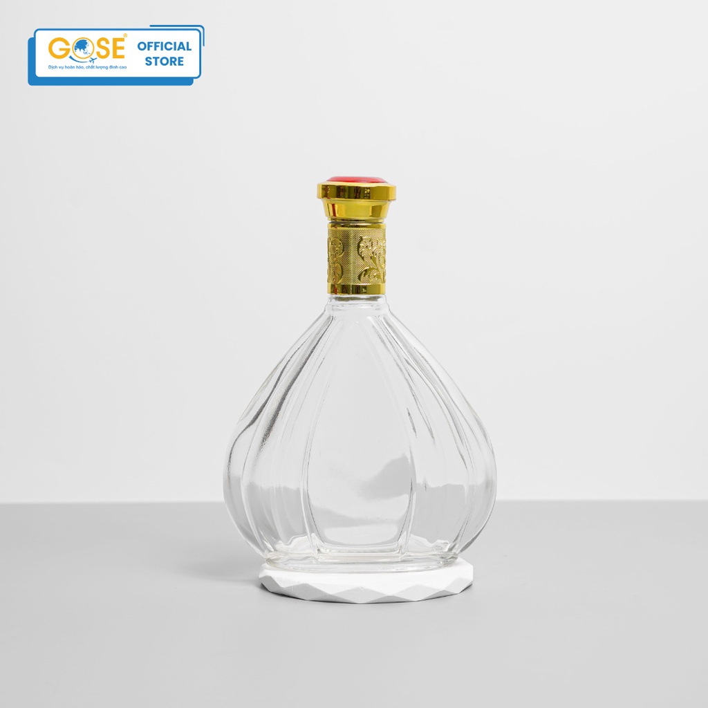Ảnh Chai thủy tinh đựng rượu 500ml hình vỏ sò GOSE bình chiết thiết kế cánh quạt độc lạ 3