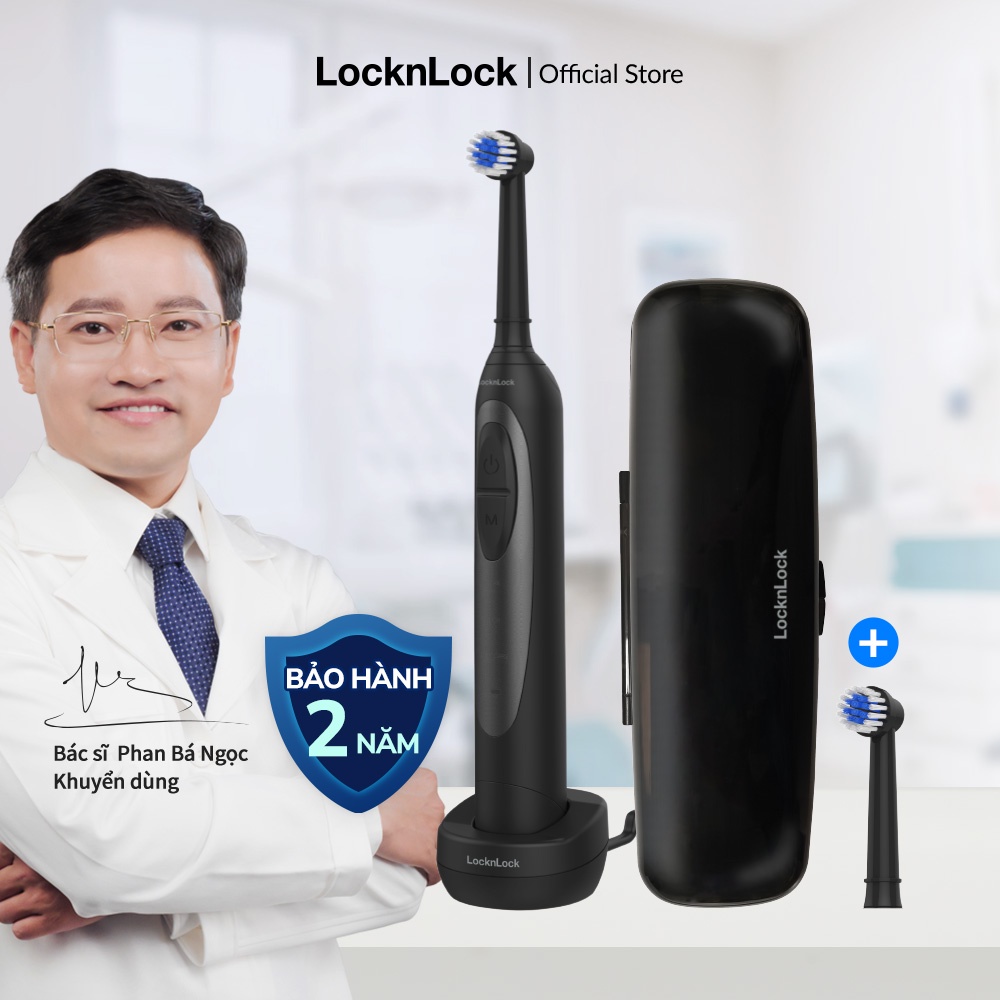 Bàn chải điện Smart oscillating electric toothbrush Lock&lock Màu đen