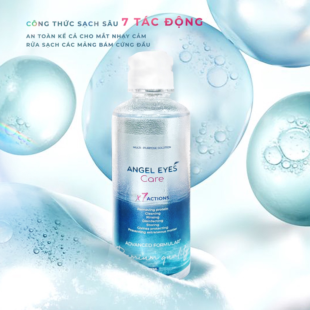 Ảnh Nước ngâm lens Angel Eyes Care cao cấp dành cho mắt nhạy cảm với 2 dung tích 150ml và 160ml (Dung dịch bảo quản lens) 2