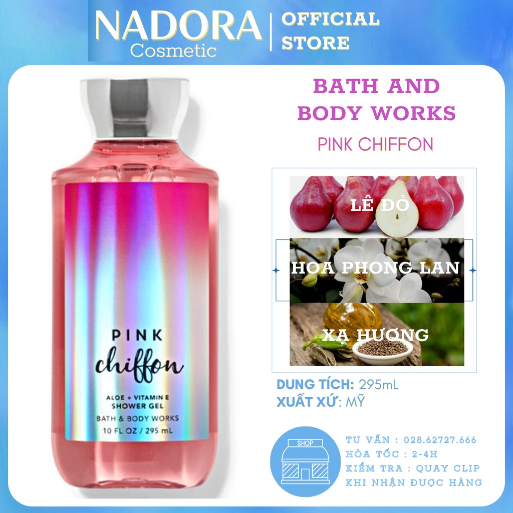 Sữa Tắm Bath and Body Works Pink Chiffon Shower Gel Shopee Việt Nam