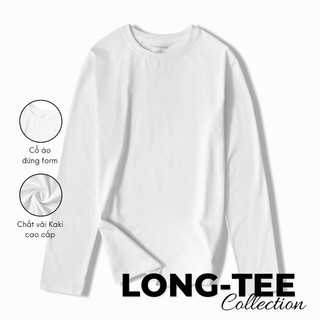 Áo Thun Tay Dài Nam  Kboy  Shop Áo Trơn Cotton Cổ Tròn 3 Màu, co giãn dáng suông, phong cách thu đông - V220