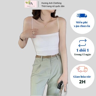 Áo hai dây nữ dáng Croptop ôm bó ngực - Chất vải thun tăm loại 1