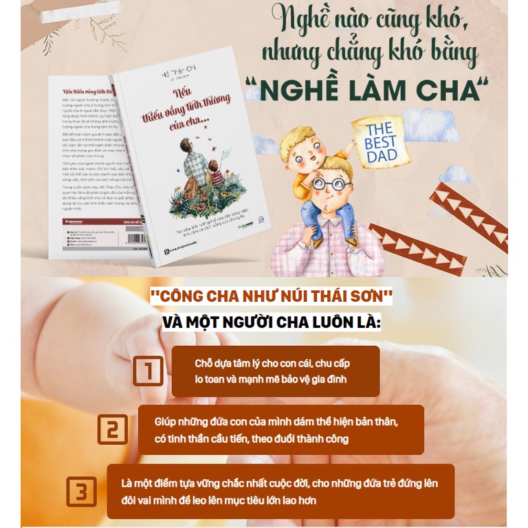 Sách - Nếu Thiếu Vắng Tình Thương Của Cha - Tầm Quan Trọng Trong Tình Cảm Yêu Thương Của Cha Dành Cho Con