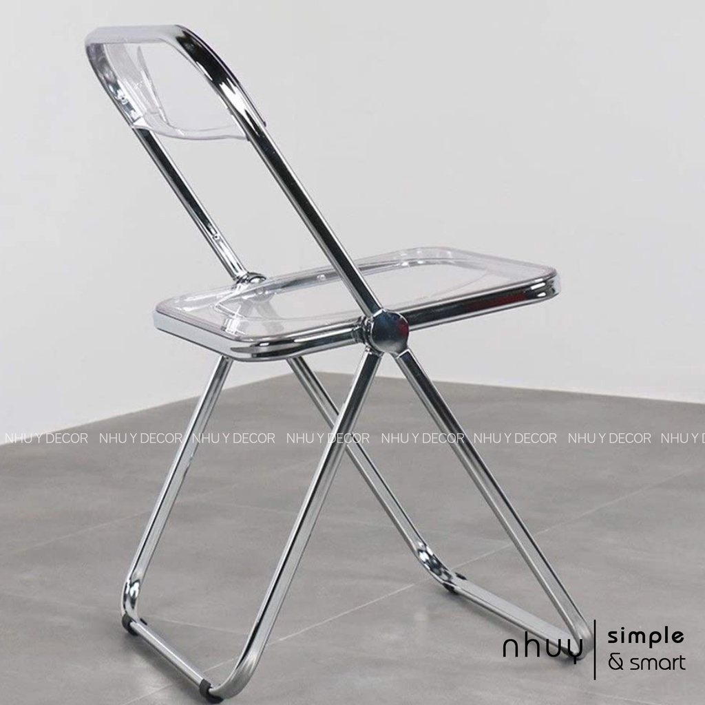 Ghế xếp trong suốt, ghế bàn ăn, ghế chụp ảnh NHU Y DECOR Ghế xếp decor, ghế xếp ngồi bàn học decor