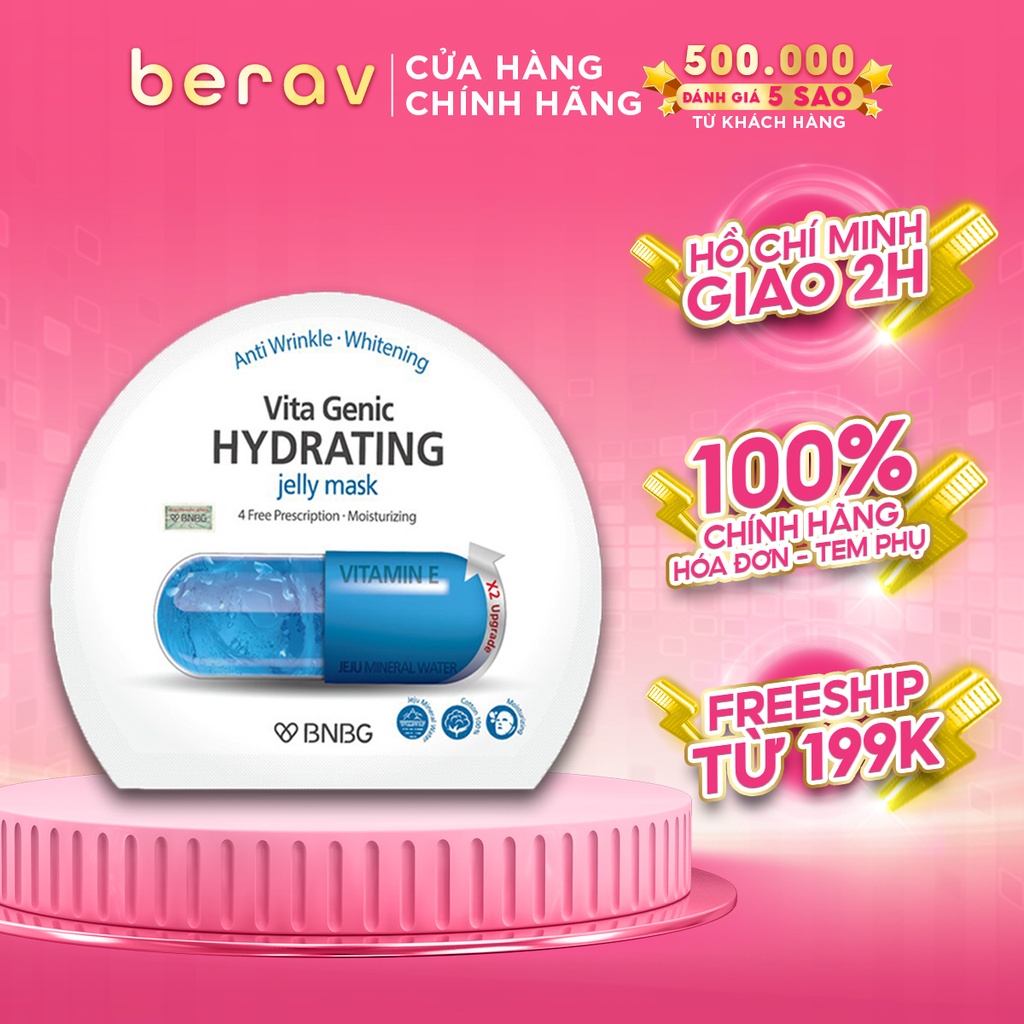 Mặt Nạ BNBG cấp nước dưỡng ẩm, căng bóng Vitamin E Vita Genic Hydrating Jelly 30ml