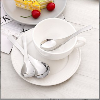Combo 5 Thìa Cán Ngắn INOX SUS 304 Muỗng dầy dặn (bao test nam châm) Ăn Cơm- Súp - Cháo, Phở .