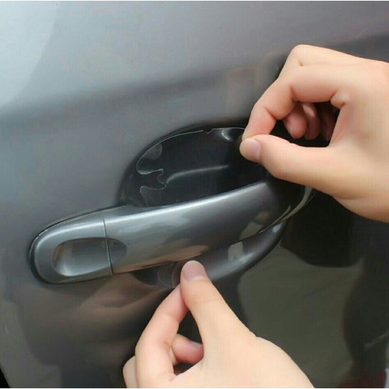 Miếng Dán PPF hõm cửa ô tô, Dán tay nắm cửa, Chống xước hõm cửa, Độ bóng cao, Che phủ vết xước cũ- bộ 4 miếng dán hõm