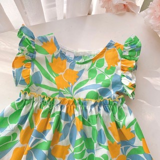 Váy xinh nhún bèo cho bé gái 1-7 tuổi Bunny Kids