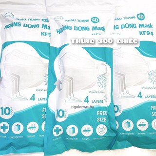 THÙNG 300 CHIẾC KHẨU TRANG KHÁNG KHUẨN 4D KF94 KENKO LUXURY  ÔM SÁT MẶT LỌC BỤI BẨN