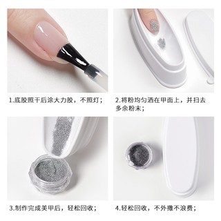 khay đựng bột nhũ nhúng móng nail bằng nhựa