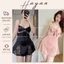 HT180 Váy ngủ sexy nợ ngực dễ thương, đồ ngủ lụa dáng xoè tôn dáng gợi cảm HT180
