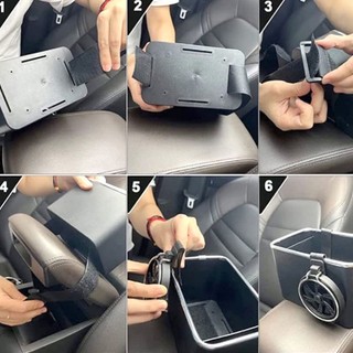 Hộp Đựng Đồ Ô Tô Đa Năng Gắn Bệ Tỳ Tay – Có Khay Đựng Cốc Nước, Điện Thoại Và Giấy Ăn CarZone