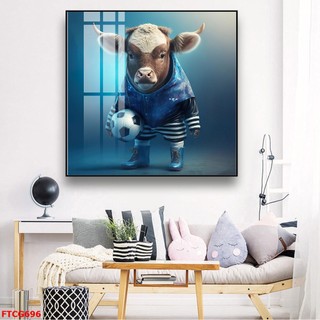 Tranh Treo Tường 12 Con Giáp Và Bóng Đá - Tranh Laminate Tráng Gương