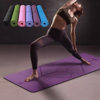 Thảm Tập Yoga Định Tuyến TPE 8mm 1 Lớp Cao Cấp,Chống Trơn Trượt Đại Nam Sport + Kèm Túi Và Dây