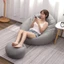 Ghế Lười 3II HOME Combo Ghế Kèm Đôn Gác Chân Size XL120x130cm L100x120cm M80x100cm Màu Xám Nhung Tăm