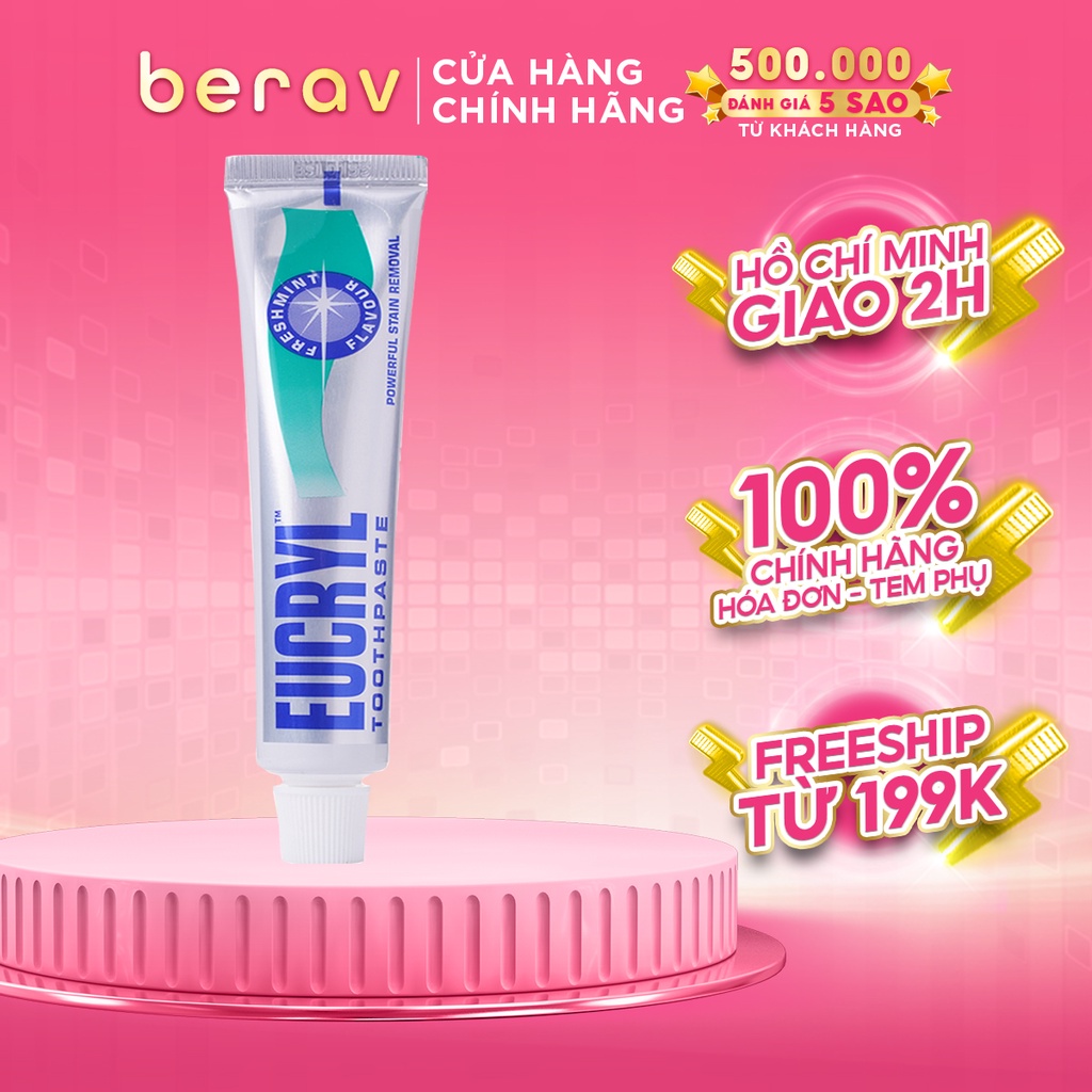 Kem Đánh Răng Bạc Hà Eucryl Toothpaste Tẩy Trắng 62g