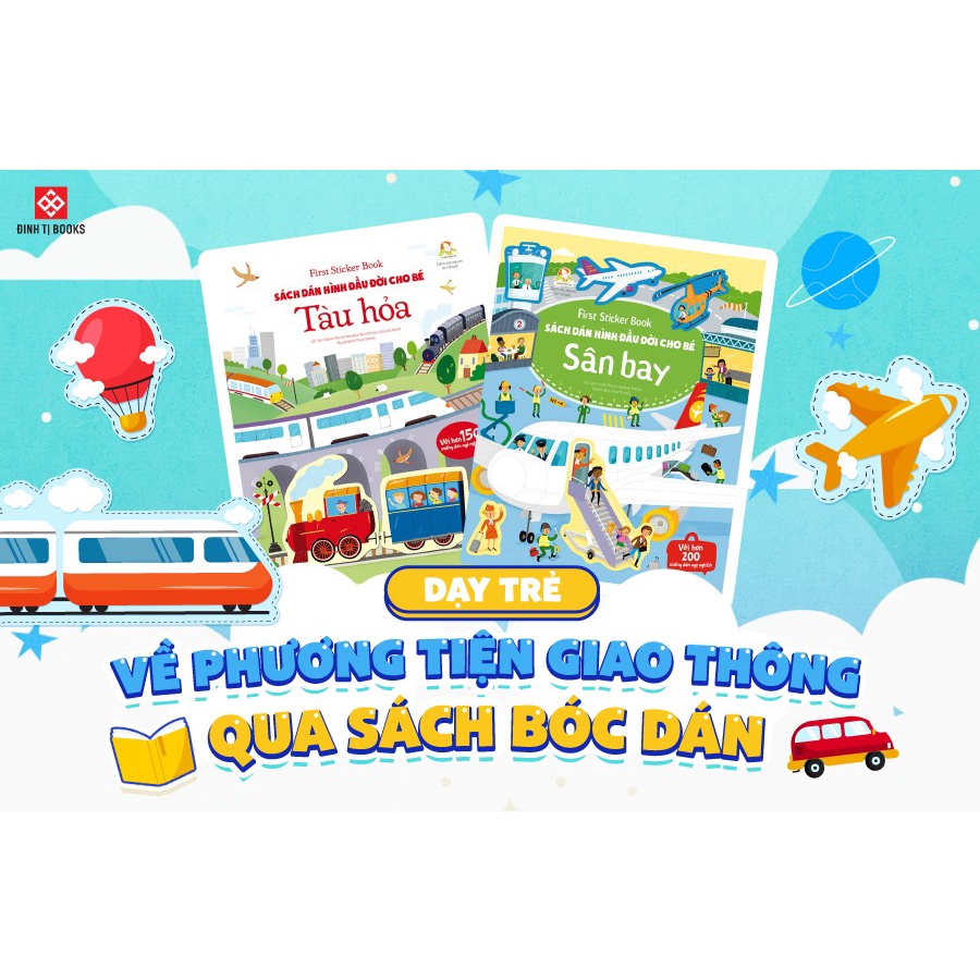Ảnh Sách - First sticker book - Sách dán hình đầu đời cho bé trọn bộ 12 chủ đề - Đinh Tị Books 3