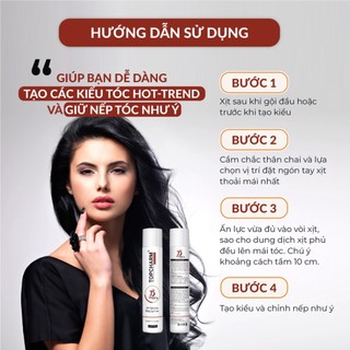 Keo Xịt Tóc TOPCHARM 420ml -  Giúp Tạo Kiểu Và Giữ Nếp Tóc Trong Nhiều Giờ