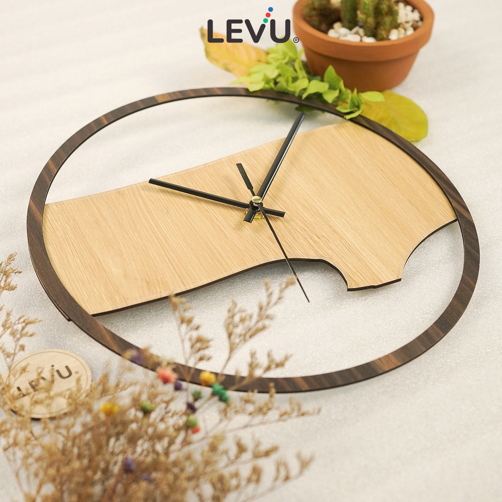 Đồng hồ trang trí treo tường thiết kế tối giản phong cách Nhật Bản