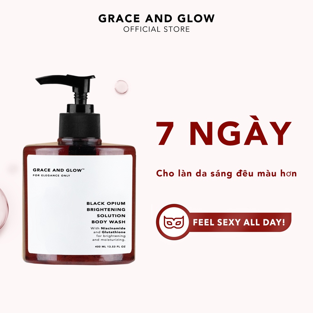 (Đã bán 27,6k) Sữa tắm sáng da Grace and Glow Black Opium Brightening Body Wash 400ml