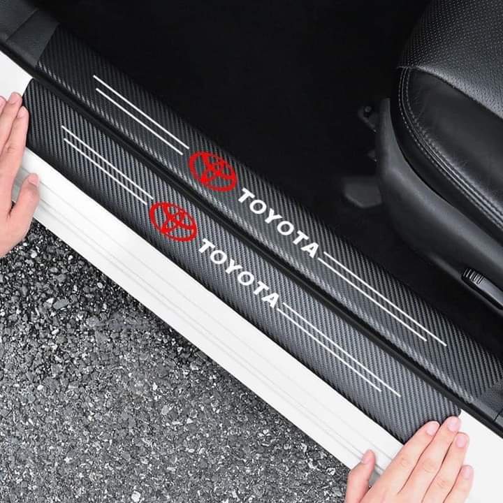 Nẹp Decal dán chống xước, ốp bậc cửa, nẹp chân, trầy cốp xe MG ZS, HS, MG5-Mẫu vân cacbon
