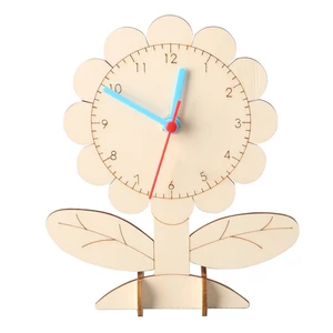 Đồ chơi stem Steam- Bộ lắp ghép Đồng Hồ Gỗ chạy bằng Pin AA, Đồ chơi sáng tạo, tự làm an toàn cho bé