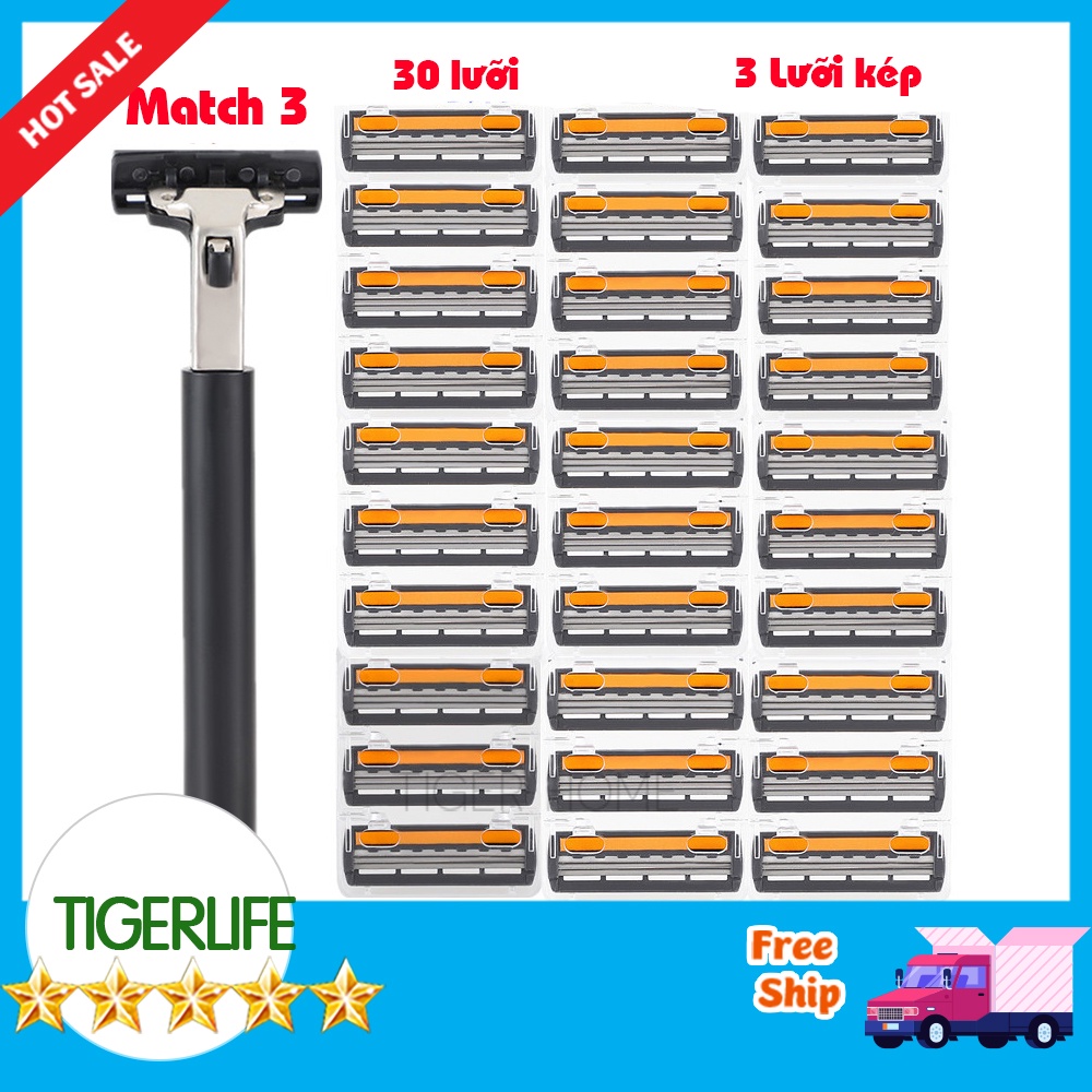 Dao cạo râu Gelleitt Mach 3 Classicc tích hợp 3 lưỡi trên 1 bàn cạo êm ...