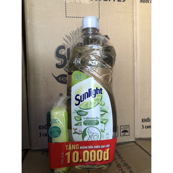 rửa chén sunlight 750ml đủ màu tặng