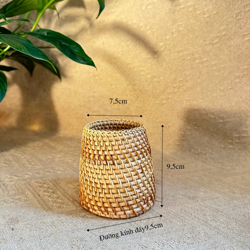 Cốc Decor Mây Guột ONGTRE, Cốc Mây Trang Trí, Ống Cắm Bút, Decor Nhà Cửa, Nhiều Kiểu Dáng, Nhà Hàng, Khách Sạn, Resort