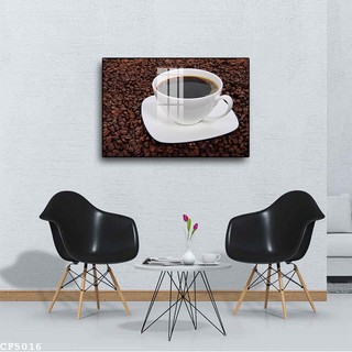 Tranh Treo Tường Quán Cafe (60x90cm) - Tranh Laminate Tráng Gương