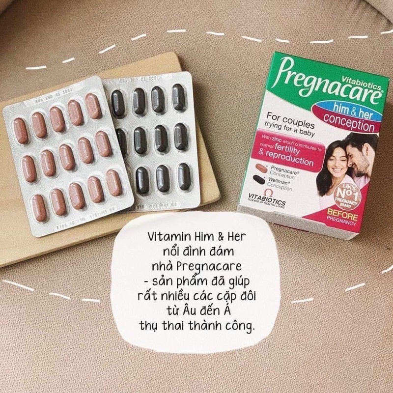 [Mẫu Mới] Combo Tinh Chất Hàu Goodhealth Oyster Plus 60 viên Vitamin Thụ Thai Pregnacare Him and Her Conception 60 viên