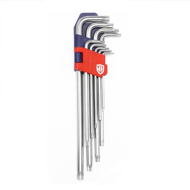 Bộ 9 cây lục giác hoa thị loại dài WORKPRO WP222003 T10-T50, thép CR-V cao cấp, thương hiệu dụng cụ lớn thứ 2 thế giới