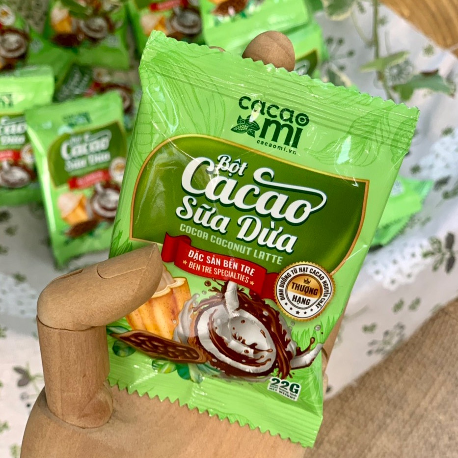 Ảnh Bột cacao sữa dừa CacaoMi pha trà sữa socola đậm đà ca cao thơm ngon vị dừa Bến Tre gói tiện dụng 3