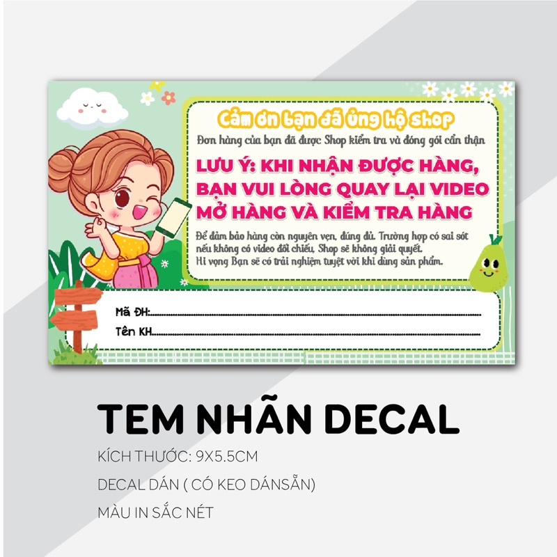 combo 100 Tem dán cảm ơn shipper, NHÃN CÁM ƠN SHIPPER-MẪU 1