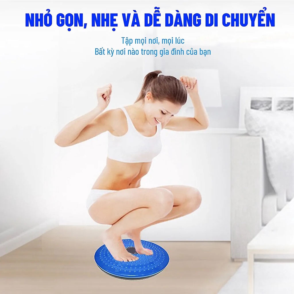 Ảnh Đĩa xoay eo Toshiko 360 độ tập cơ bụng có hạt massage bàn chân 4