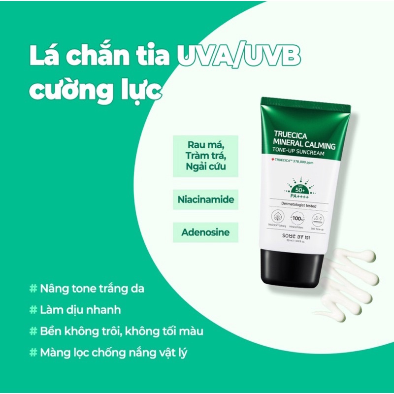 Ảnh Kem Chống Nắng Some By Mi Truecica Mineral 100 Tone-Up Suncream 50PA++++ 50ml 3