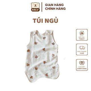 Túi ngủ chính hãng Mily hình gấu size 1-2y