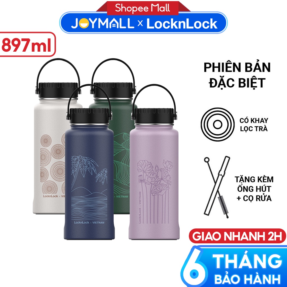 Ảnh Bình giữ nhiệt LocknLock Riga 897ml LHC4160, Hàng chính hãng, phiên bản quốc tế, Việt Nam - JoyMall 1