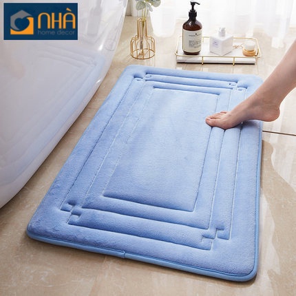 Thảm Lau Chân Mặt Nhung Dày Thấm Hút Nước, Chống Trơn Trượt