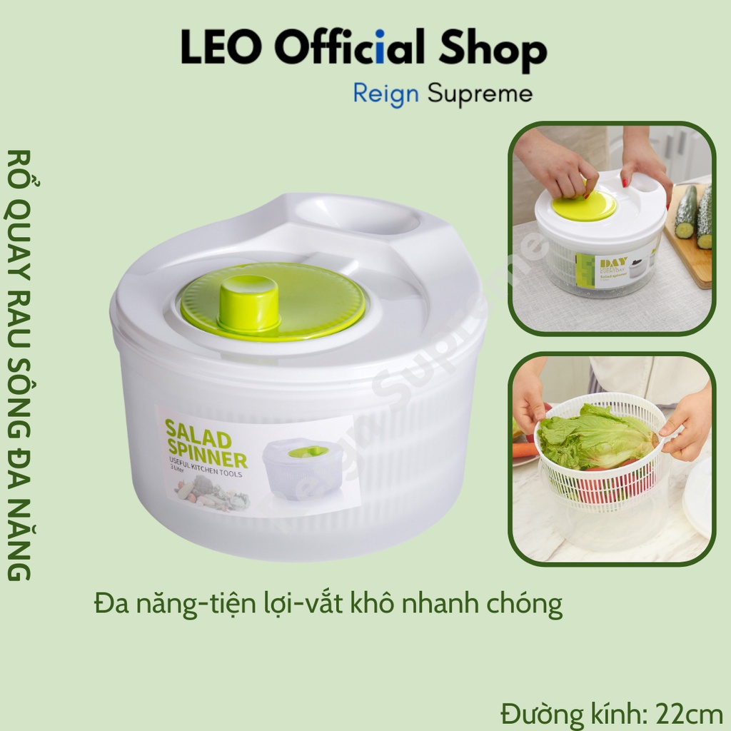 Rổ Quay Rau Sống Ikea Tiện Lợi, Rổ Vắt Rau Sống Thông Minh Dụng Cụ Quay ...