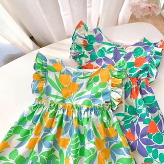 Váy xinh nhún bèo cho bé gái 1-7 tuổi Bunny Kids