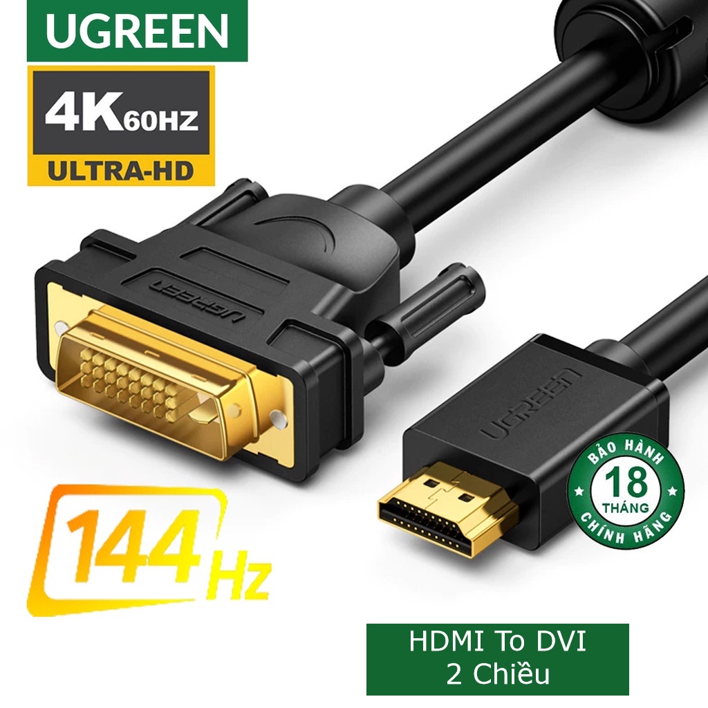Dây HDMI To DVI Chính Hãng UGreen HD106 Từ Laptop, Card màn hình ...