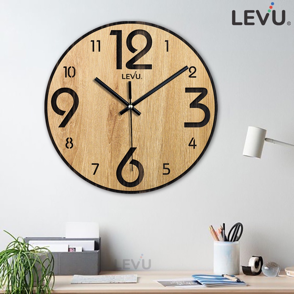 Đồng Hồ Treo Tường decor đẹp mặt gỗ sang trọng cho mọi căn phòng