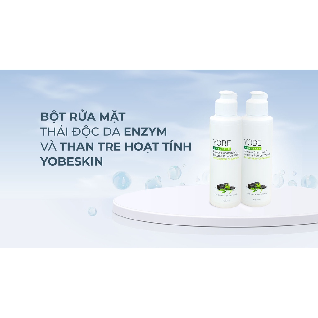 Bột Rửa Mặt Yobe - Ezym Và Than Tre Hoạt Tính Yobeskin [Chính Hãng]