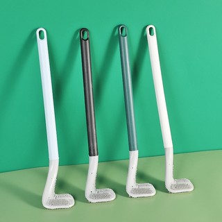 Chổi Cọ Toilet Silicon Đầu Nhỏ Cán Dài Cong Dễ Chà Sạch Mọi Ngóc Ngách Nhà Vệ Sinh Bồn Cầu Đồ Dùng Phòng Tắm 88327