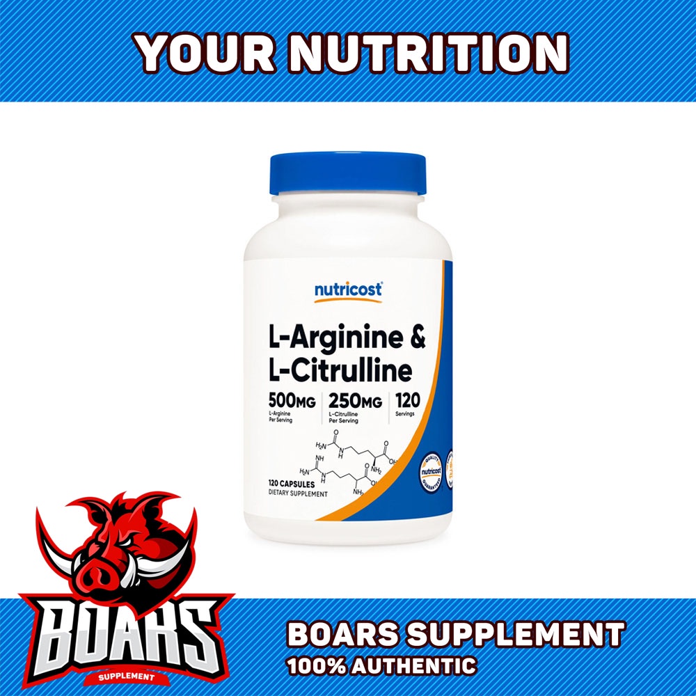 NUTRICOST L-ARGININE & L-CITRULLINE – Hỗ Trợ Tăng Lưu Thông Máu Tự Nhiên
